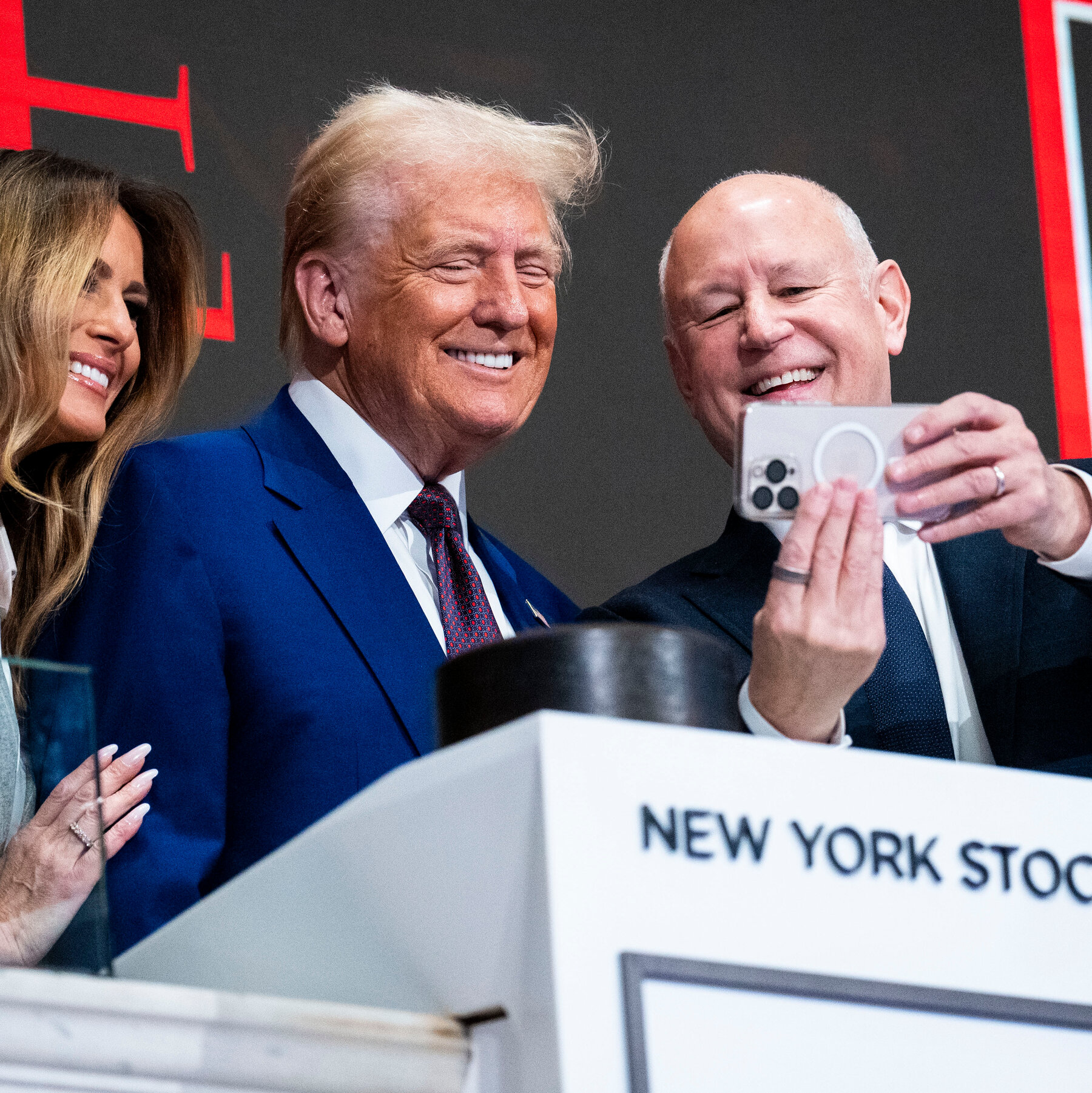 Trump Reacts to Time ‘Person of the Year’ and Stock Exchange Opening