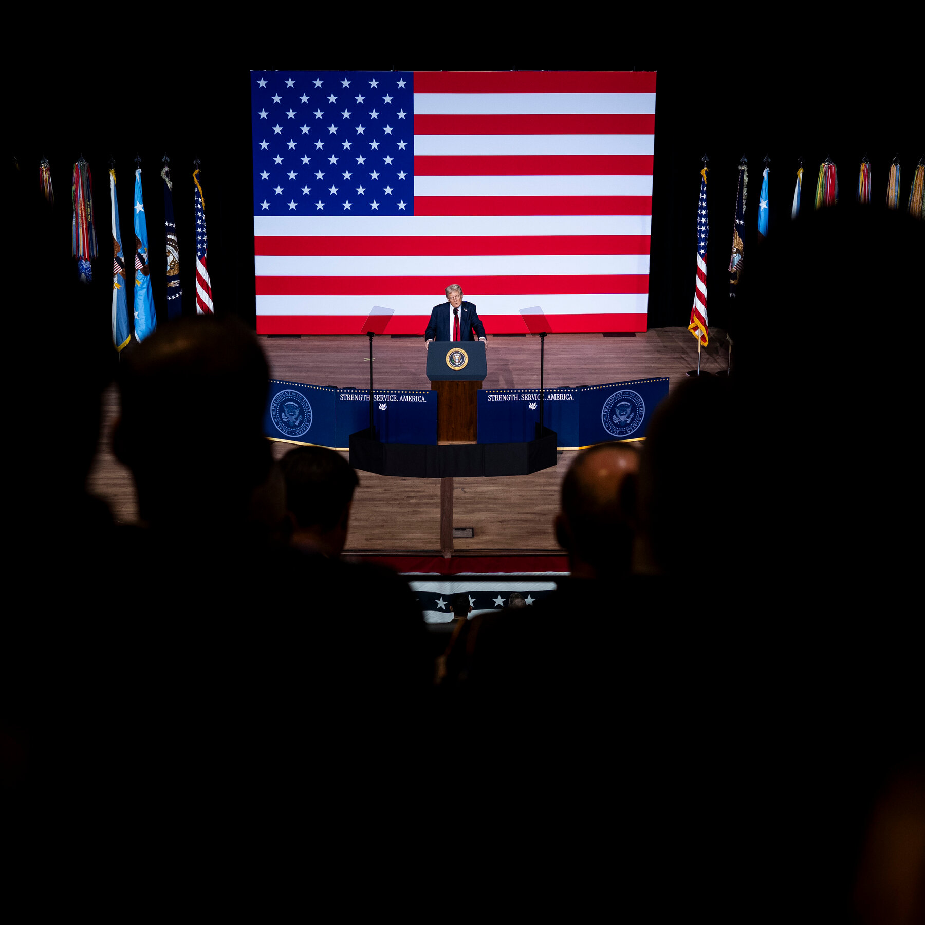 Trump Refers to Racial Slur During Address to the Military