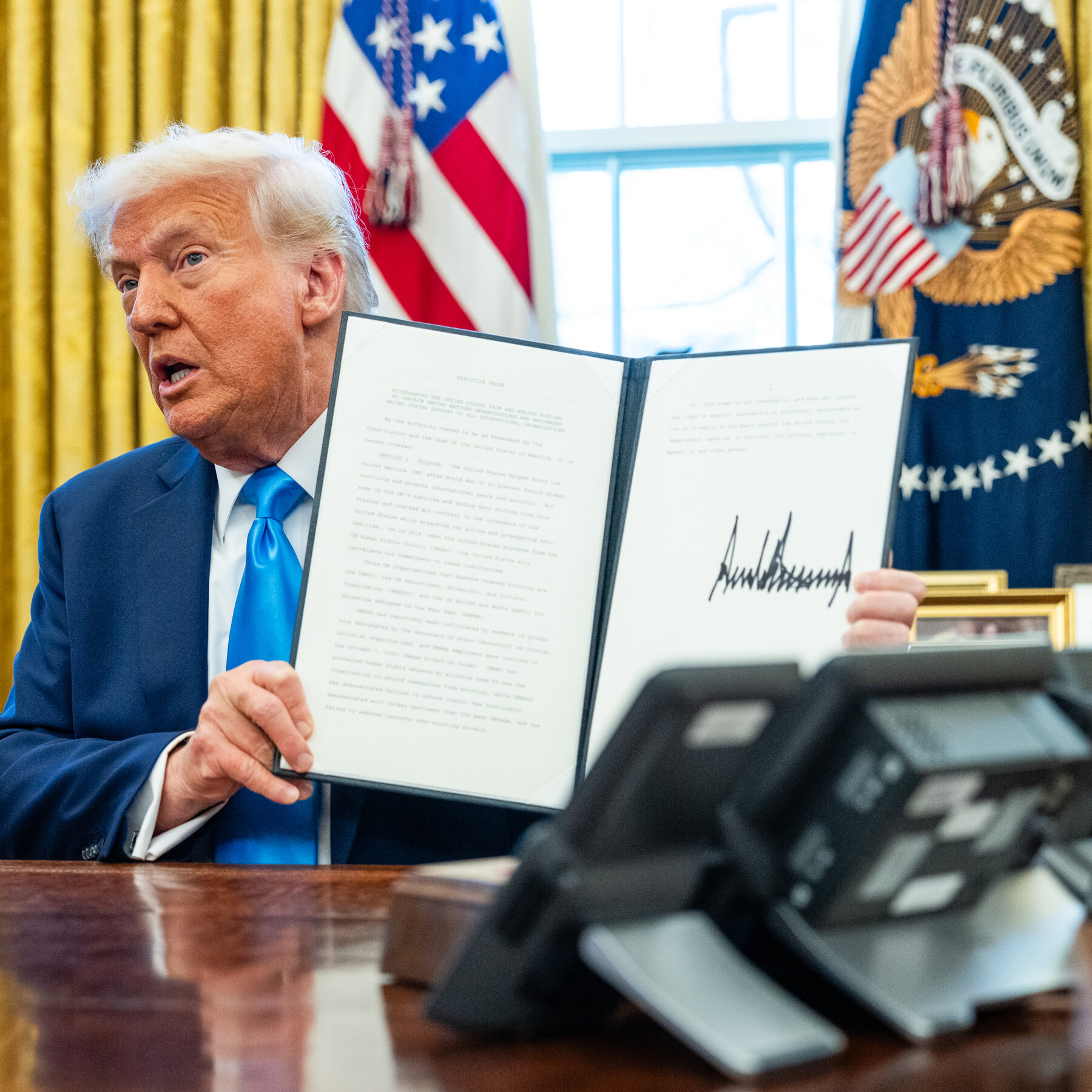 Trump Signs Executive Order Calling for Review of U.S. Ties to U.N.