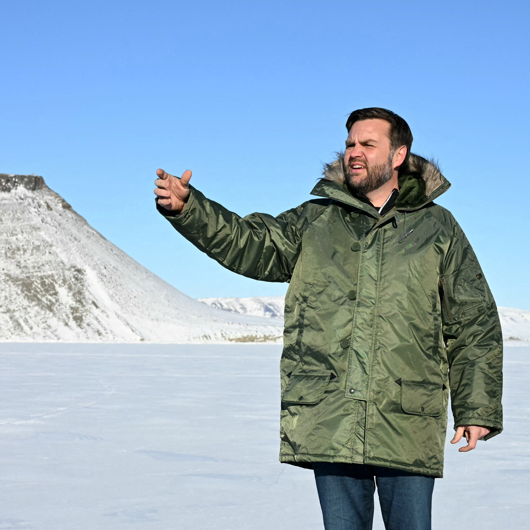 Visiting Greenland, Vance Finds the Weather and the Reception Chilly