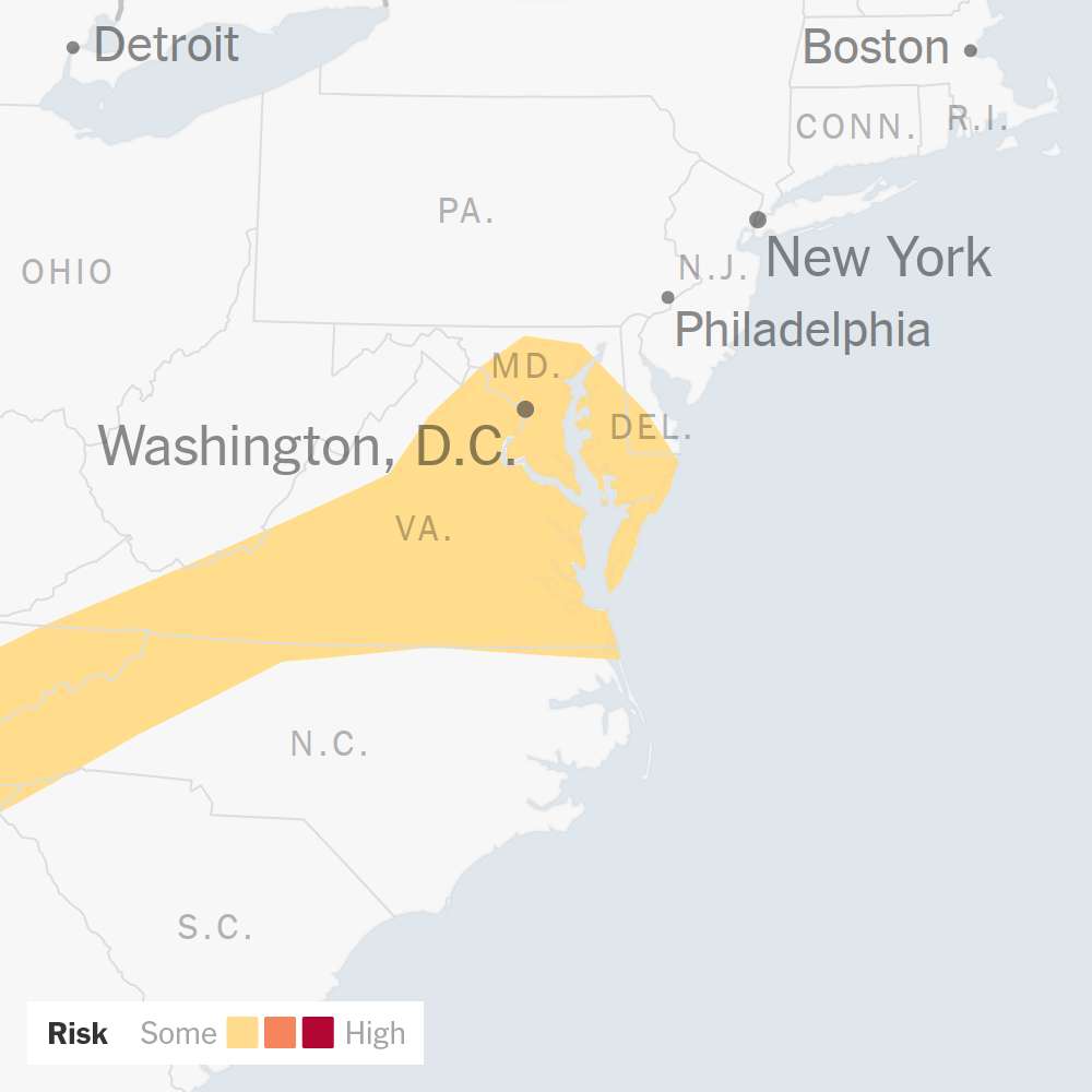 Washington, DC, Forecast Shows Thunderstorms on Saturday