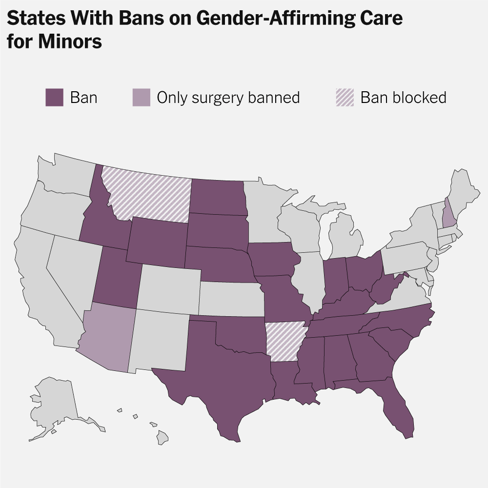 Which States Have Passed Bans on Treatment for Transgender Minors?